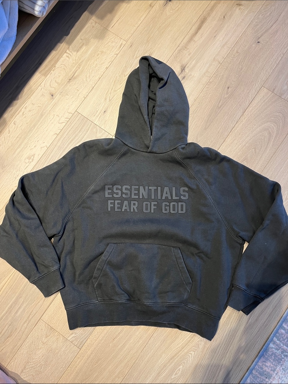 Fear of God ESSENTIALS Men's Dark Charcoal Crewneck Hoodie